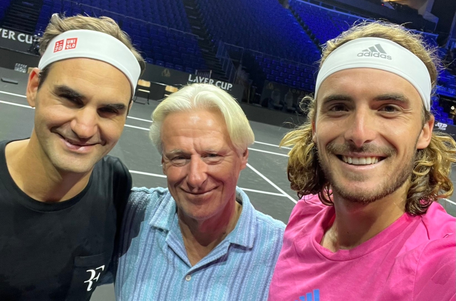 Συνάντηση «θρύλων» μεταξύ Φέντερερ, Μποργκ και Τσιτσιπά!