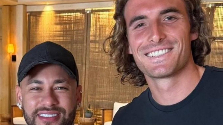 Ο Στέφανος Τσιτσιπάς παρέα με τον Νεϊμάρ