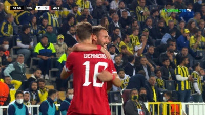 Φενέρμπαχτσε – Αντβέρπ 2-2: Στα ίσια ξανά ο αγώνας, ισοφάρισαν οι Βέλγοι! (video)