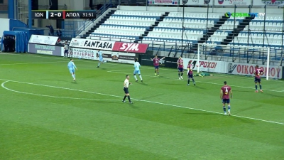 Ιωνικός – Απόλλων Σμύρνης 3-0: Εξαιρετική συνεργασία Τουράμ – Μάντζη και… τριτώνει το κακό για την «ελαφρά ταξιαρχία» (video)