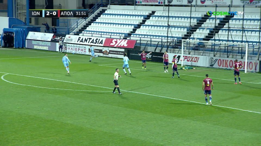 Ιωνικός – Απόλλων Σμύρνης 3-0: Εξαιρετική συνεργασία Τουράμ – Μάντζη και… τριτώνει το κακό για την «ελαφρά ταξιαρχία» (video)