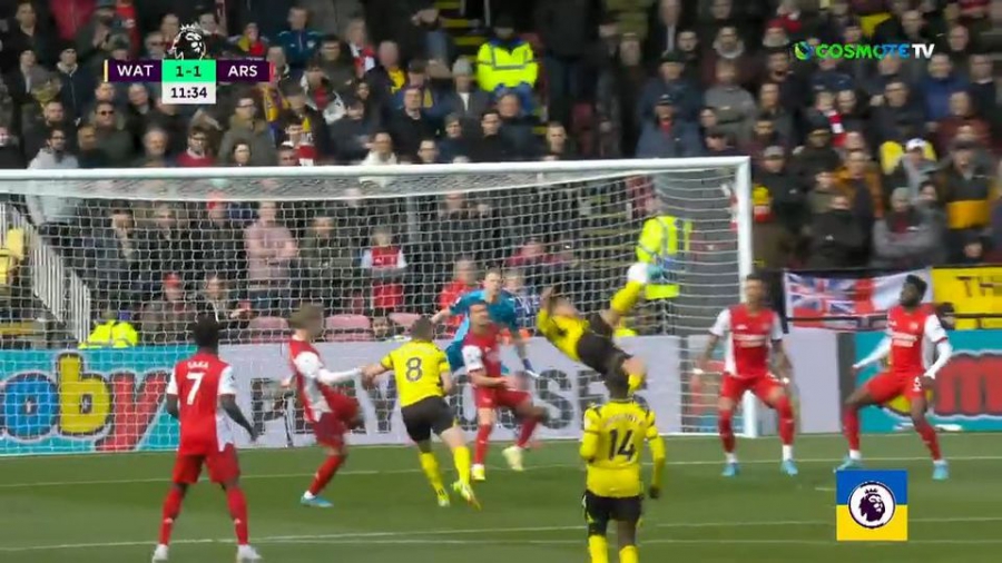 Γουότφορντ – Άρσεναλ 1-1: Απάντηση στο «τίκι-τάκα» του Όντεγκααρντ, με απίθανο γκολ από τον Κόυτσο Ερνάντεζ! (video)