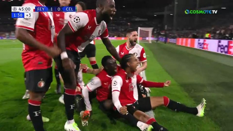 Φέγενορντ - Σέλτικ 1-0: Ο Στενγκς «χάρισε» το προβάδισμα στους Ολλανδούς στην εκπνοή του ημιχρόνου