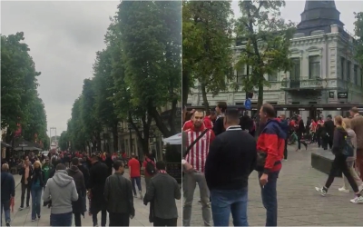 «Μπλόκο» της αστυνομίας στην πορεία που ετοίμαζαν οι οπαδοί του Ολυμπιακού (video)