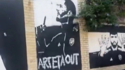 Οργή στην Άρσεναλ: Οι οπαδοί βανδάλισαν τοιχογραφίες ζητώντας το τέλος του Αρτέτα! (pic)