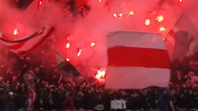 Τρομερή ατμόσφαιρα από τους φίλους του Άγιαξ στην προπόνηση εν όψει Φέγενορντ! (video)