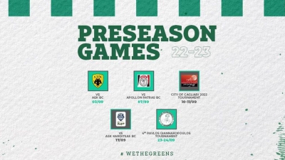 Έγινε γνωστό το πρόγραμμα αγώνων προετοιμασίας του μπασκετικού Παναθηναϊκού!