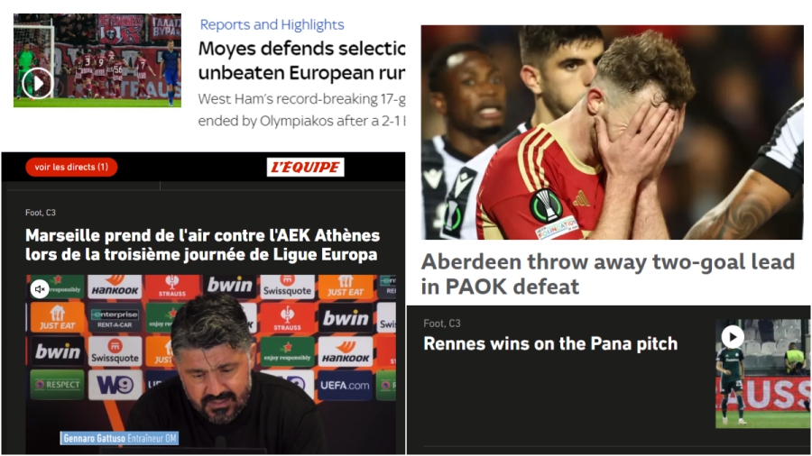 «Ο Ολυμπιακός τής τελείωσε το αήττητο», «ούτε τώρα για την Αμπερντίν»: Τα ξένα ΜΜΕ για τα ελληνικά ματς!