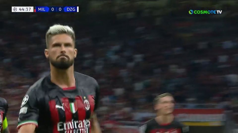 Μίλαν – Ντιναμό Ζάγκρεμπ 1-0: Σκοράρει από την «άσπρη» βούλα ο Ζιρού! (video)