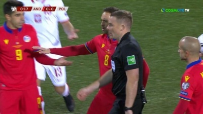 Αποβλήθηκε στα 21’’ παίκτης της Ανδόρας! (video)