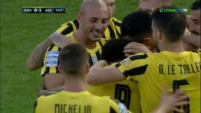 ΟΦΗ – ΑΕΚ 0-1: Ανοίγει το σκορ και τον… λογαριασμό ο Αραούχο! (video)