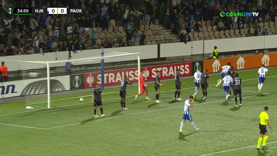 Ελσίνκι – ΠΑΟΚ 1-0: Ο «Δικέφαλος» φαίνεται… χαμένος και ο Μπαντέ σκοράρει (video)