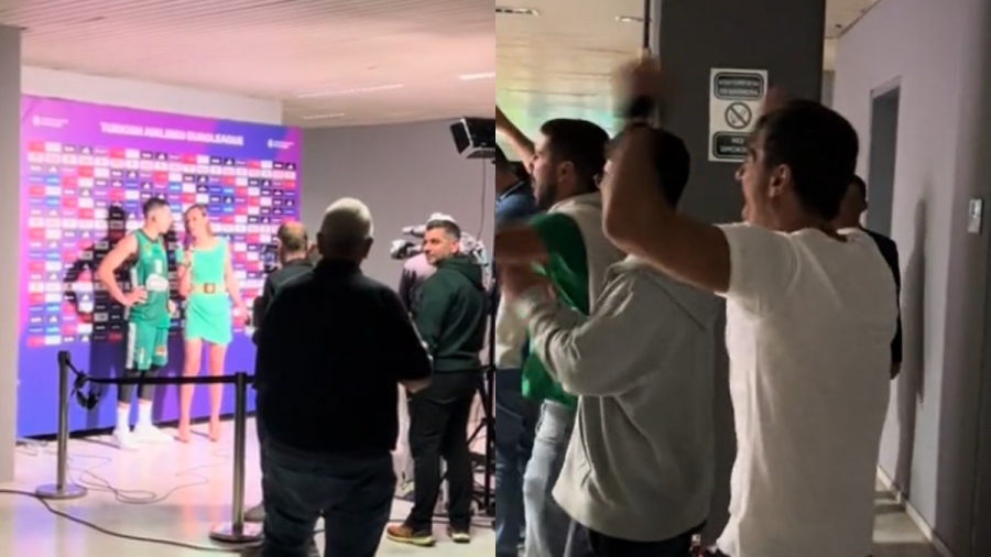 Παναθηναϊκός: Ο Γιαννακόπουλος αποθέωνε τον Σλούκα, την ώρα που έδινε δηλώσεις (video)