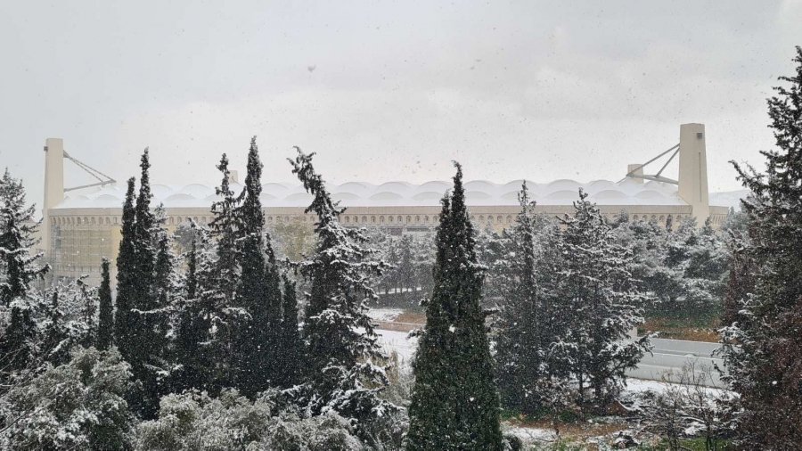 ΑΕΚ: Πτήση πάνω από την χιονισμένη «Αγιά Σοφιά»! (video)