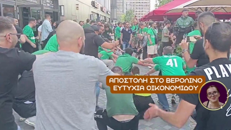 Το BN Sports στο Βερολίνο: Οι οπαδοί του Παναθηναϊκού «ζεσταίνονται» πριν τον ημιτελικό του Final Four με τη Φενέρμπαχτσε! (video)