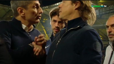 Ήρθαν πρόσωπο με πρόσωπο Αλμέιδα και Λουτσέσκου μετά τη λήξη του ΑΕΚ - ΠΑΟΚ! (video)