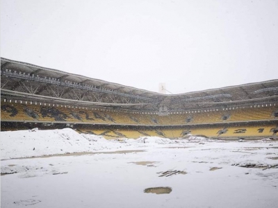 ΑΕΚ: Υπέροχες εικόνες από την χιονισμένη OPAP Arena και τα Σπάτα