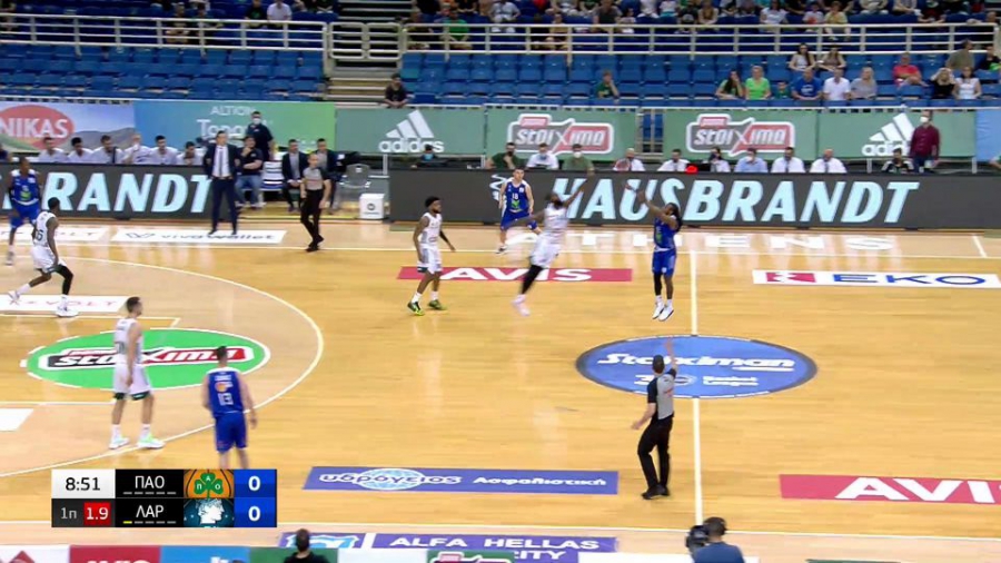 Παναθηναϊκός - Λάρισα: Το logo τρίποντο του Μούντι (video)