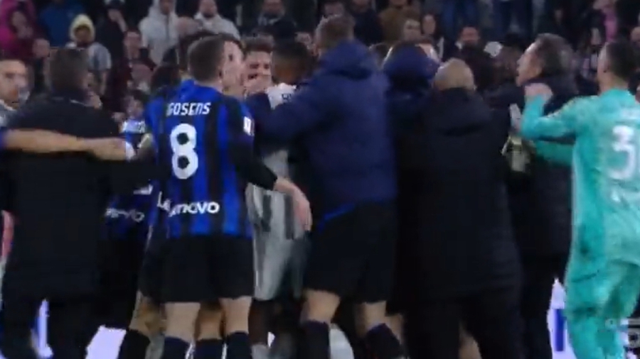 Γιουβέντους – Ίντερ: «Σύρραξη» στο φινάλε και τρεις αποβολές! (video)