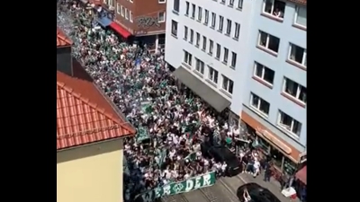 Απίστευτο πάρτι των οπαδών της... 12ης στην Bundesliga, Βέρντερ Βρέμης (video)