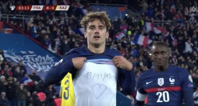 Γαλλία - Καζακστάν: Ο Γκριεζμάν αφιέρωσε το γκολ του στα θύματα του Μπατακλάν (video)