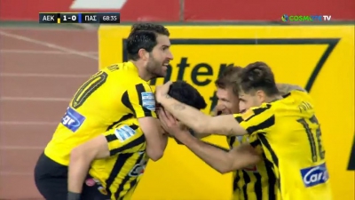 ΑΕΚ – ΠΑΣ Γιάννινα 1-0: «Χρυσός» Μάνταλος ανοίγει το σκορ στην πρώτη του επαφή! (video)