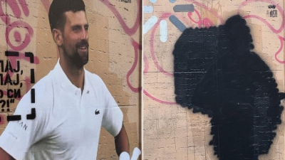 Βελιγράδι: Βανδαλισμός στο γκράφιτι του Νόβακ Τζόκοβιτς!