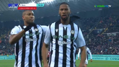 Ουντινέζε - Μίλαν 1-0: Μπροστά στο σκορ οι γηπεδούχοι με τον Μπέτο (video)