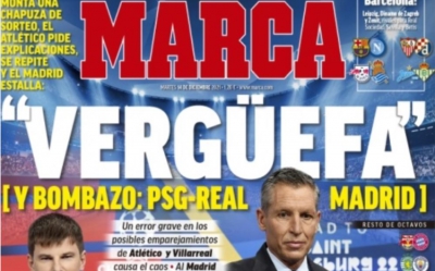 Champions League: Το… επιθετικό πρωτοσέλιδο της Marca προς την UEFA για την «γκάφα» στην κλήρωση!