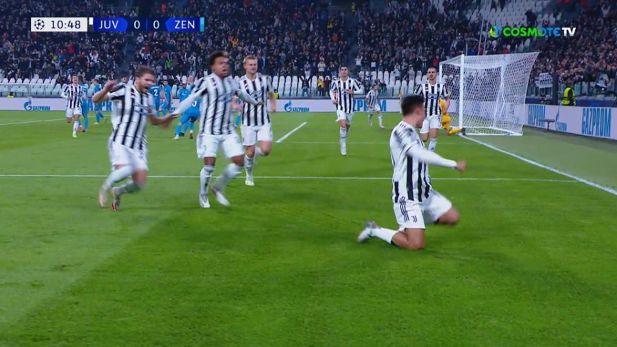 Γιουβέντους – Ζενίτ 1-0: Σουτ στην κίνηση και ανοίγει το σκορ ο Ντιμπάλα! (video)