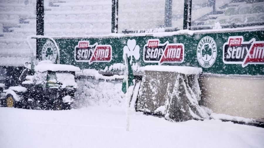 Παναθηναϊκός: Αναβολή στην προπόνηση λόγω του χιονιά