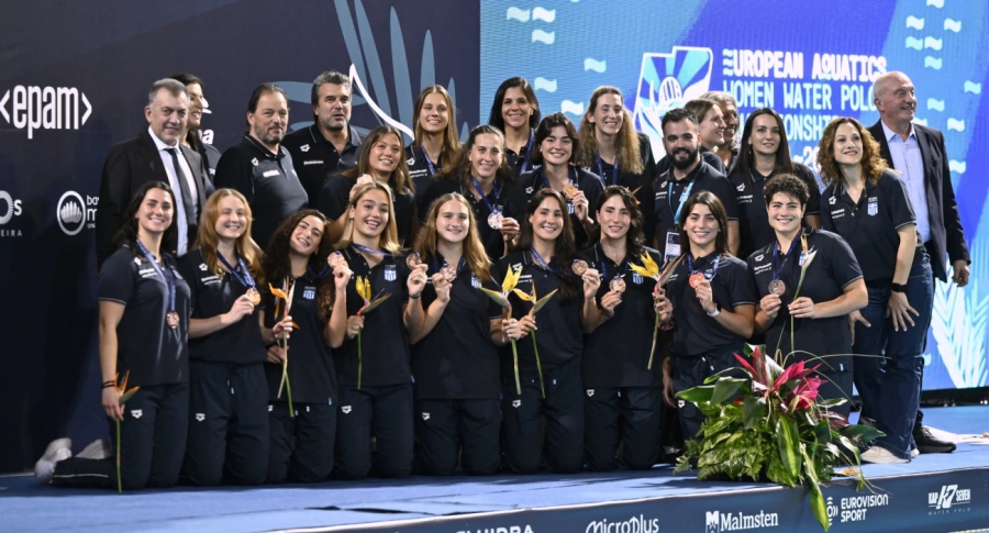 Εθνική πόλο: Η απονομή του χάλκινου μεταλλίου στις διεθνείς μας! (video)