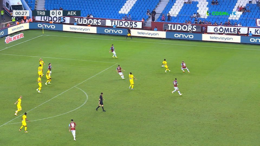 Τραμπζονσπόρ – ΑΕΚ: Αγωνία για Βίντα – Έγινε αλλαγή στο 9’! (video)