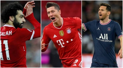 Μέσι, Σαλάχ, Λεβαντόφσκι υποψήφιοι για το βραβείο του κορυφαίου παίκτη του κόσμου