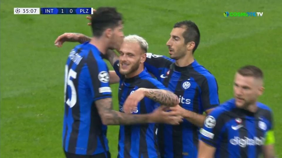 Ίντερ - Βικτόρια Πλζεν 2-0: Ματς... τέλος, μέσα σε 7 λεπτά! (video)