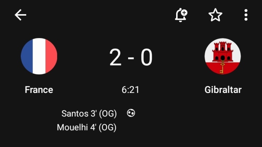 Αδιανόητο: Το Γιβραλτάρ έβαλε δύο αυτογκόλ σε 83 δευτερόλεπτα απέναντι στη Γαλλία! (video)