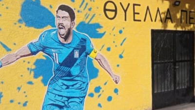 Μπακασέτας: Εντυπωσιακό γκράφιτι του αρχηγού στο γήπεδο της Θύελλας Πετρίου!