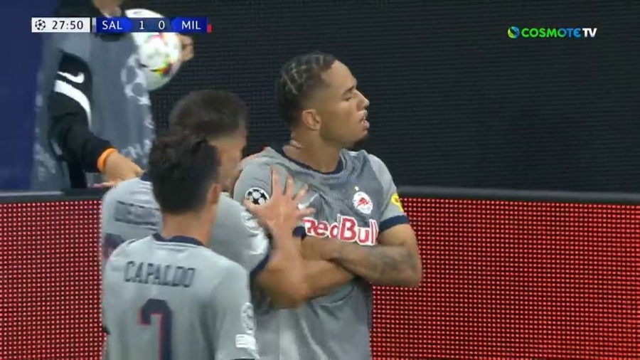 Σάλτσμπουργκ – Μίλαν 1-0: «Χάζεψε» τον Καλούλου ο Οκαφόρ για το πρώτο γκολ του ματς! (video)