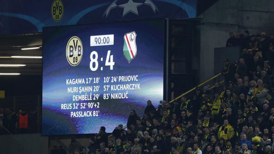 Το «αδιάφορο» Ντόρτμουντ - Λέγκια Βαρσοβίας έγραψε ιστορία στο Champions League και εξελίχθηκε στο πιο... παραγωγικό παιχνίδι του θεσμού! (video)