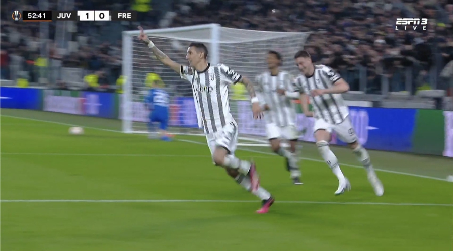 Γιουβέντους – Φράιμπουργκ 1-0: Ανοίγει το σκορ με κεφαλιά ο Ντι Μαρία (video)