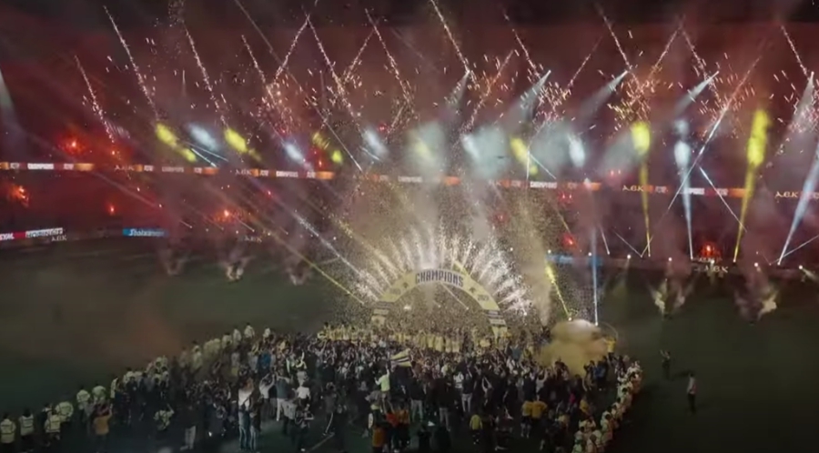 Βίντεο... υπερπαραγωγή της ΑΕΚ για το πρωτάθλημα στο «σπίτι» της! (video)