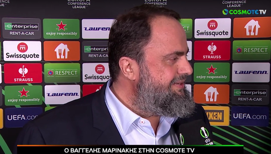 Μαρινάκης: «Μας αρέσει ο ανήφορος, ειδικά εδώ μέσα, σε αυτό το γήπεδο!»