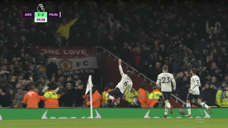 Άρσεναλ – Μάντσεστερ Γιουνάιτεντ 2-2: «Γκολάρα» του Σάκα, άμεση ισοφάριση του Μαρτίνες! (video)
