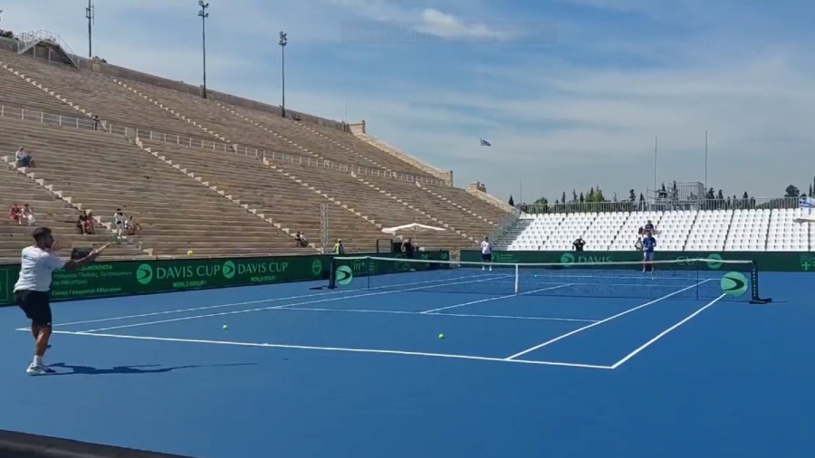 Τσιτσιπάς - Σκορίλας: Το BN Sports στην προπόνηση της Εθνικής για το Davis Cup! (video)