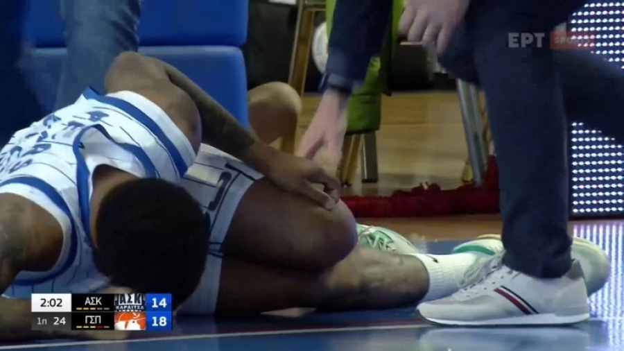 Καρδίτσα - Περιστέρι: Άσχημος τραυματισμός για Πίτερς - Αποχώρησε υποβασταζόμενος! (video)