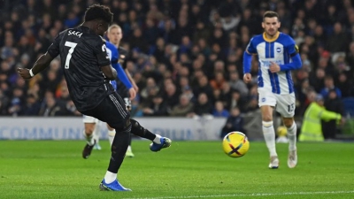 Μπράιτον - Άρσεναλ 0-1: Ο Σάκα βάζει από νωρίς... θεμέλια για το +7 των «κανονιέρηδων» (video)