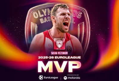 MVP της Euroleague ο Σάσα Βεζένκοφ!