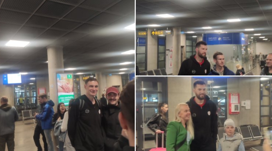 «Έκρηξη» αγάπης από φίλους του Ολυμπιακού στο αεροδρόμιο!