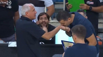 Τουρνουά «Παύλος Γιαννακόπουλος»: Ο Τζαν φίλησε το χέρι του Ομπράντοβιτς! (video)