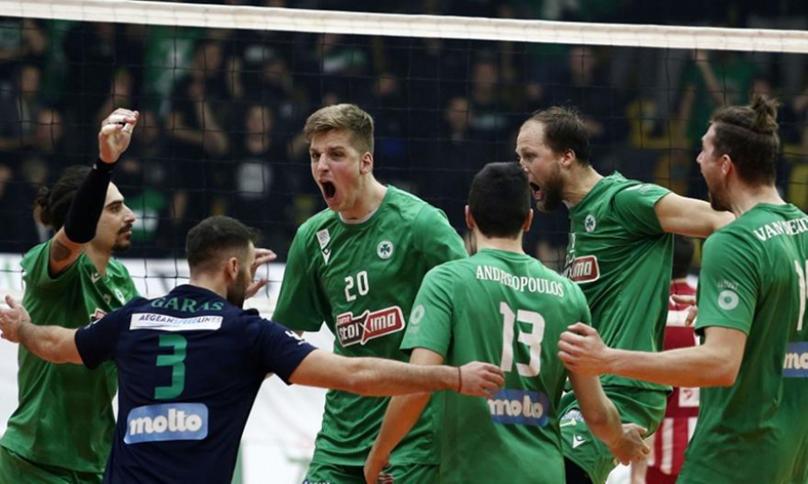 Volley League Ανδρών, Παναθηναϊκός - Ολυμπιακός 3-1: «Βάφτηκε» πράσινο το ντέρμπι!